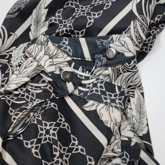 Point Zero Floral 1/4 Zip Long Sleeve Top Pullover Neutral Women's Size XL - Picture 9 of 14